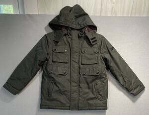 Coogi Jacket Youth Size 7 Green, Logo, Full Zip, Hooded